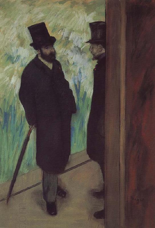 Edgar Degas someone in the corner  of stage China oil painting art